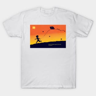 Kites rise highest against the wind T-Shirt